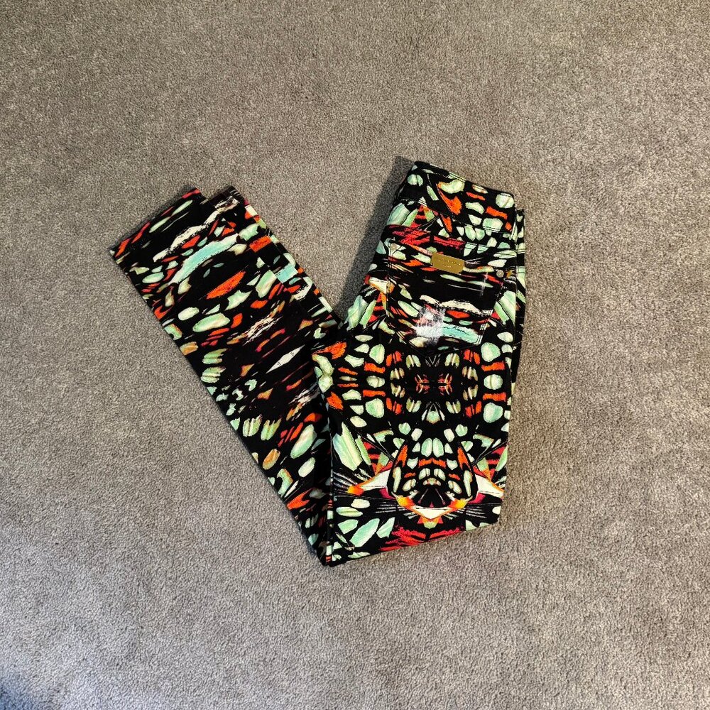 Morena Rosa Andreia Brazilian Colorful Low Rise Skinny Jeans Size 28 (28X32) NWT